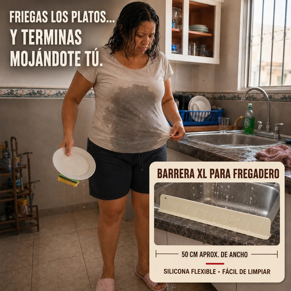 KIT CERO MOJADERO™ – 2 Barreras para Bañera + 1 Protector para Fregadero