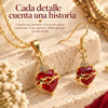SET DEL SAGRADO CORAZÓN™ = Cadena + Aretes En Especial — El Corazón que Ama, Perdona y Acompaña