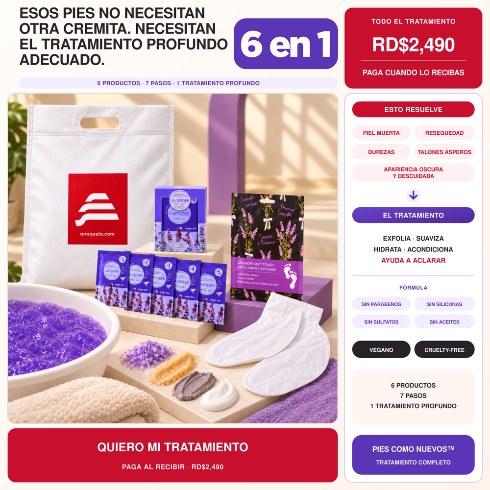 6 EN 1 - PIES COMO NUEVOS™: EL TRATAMIENTO PROFUNDO DE 2 FASES Y 7 PASOS QUE MERECES