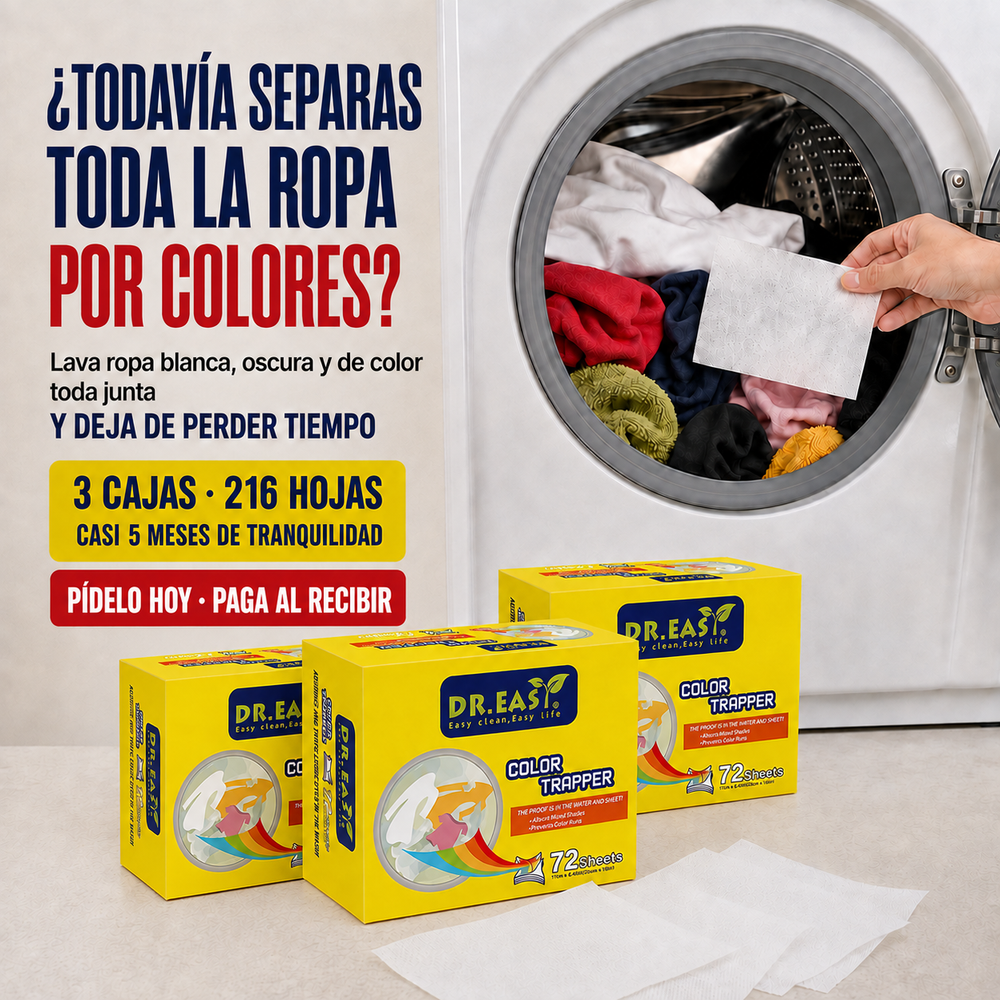 ¡TIRA TO JUNTO A LAVAR! — ECHA UNA HOJITA Y LAVA ROPA DE TODOS LOS COLORES JUNTA SIN MIEDO
